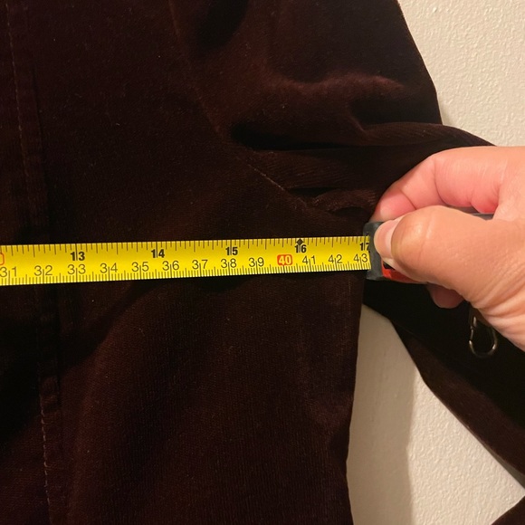 Theory Burgundy velvet Cropped jacket size 10 - Picture 9 of 11